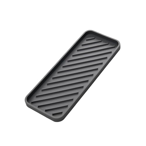Silicone Mat for Hair Tools, Heat Pad for Curling Iron, Kitchen Sink Sponge Soap Holder, Heat Resistant Flat Iron Straighter Holder, Hot Tool Mat for Vanity Countertop Counter (Gray) - color: Gray