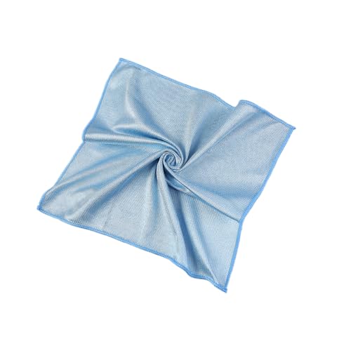 Microfiber Glass Cleaning Cloth, 16 Inch Lint Free Quickly Clean for Glasses, Window, Mirrors, Windshields and Stainless Steel (Blue, 1 Pack)