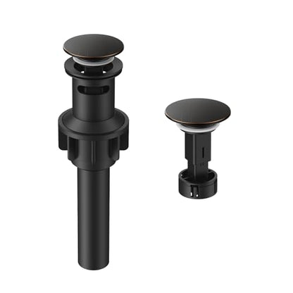 Bathroom Sink Drain with Overflow with Hair Catcher Anti-Clog Sink Strainer - color: Oil Rubbed Bronze