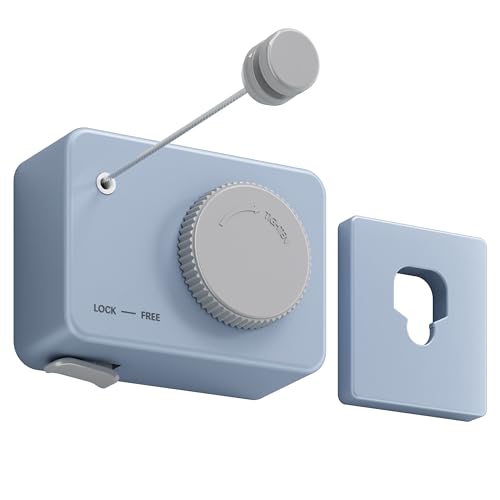 Danpoo Retractable Clothesline Heavy Duty - 13.8ft Adjustable Tension Wall Mounted Indoor Outdoor Clothes Drying Line, Compact Laundry Rope with Pulley System (Blue) - color: Blue