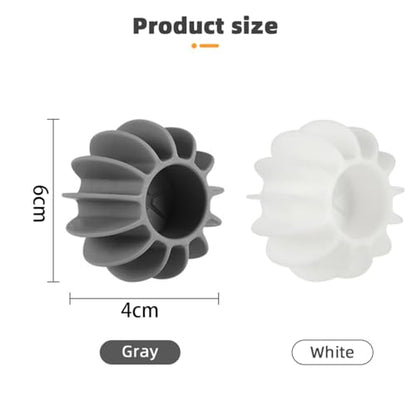 10Pcs Reusable Laundry Balls Scrubbing Balls Gray White Silicone Dryer Balls Washing Machine Ball Fabric Softener Alternative for Clothes Deep Cleaning Anti-Winding