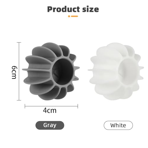 10Pcs Reusable Laundry Balls Scrubbing Balls Gray White Silicone Dryer Balls Washing Machine Ball Fabric Softener Alternative for Clothes Deep Cleaning Anti-Winding