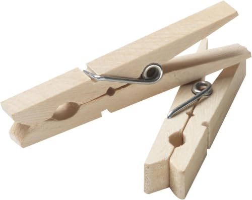 Household Essentials Classic Birchwood Clothespins, Bag of 50 (Pack of 12) - size: Bag of 50 (Pack of 12)