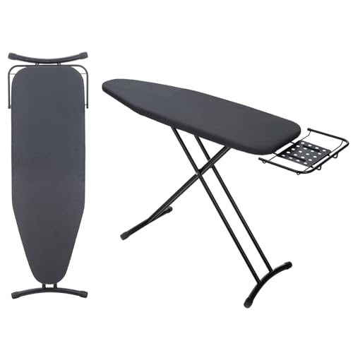 Ironing Board 48"x15" with Iron Rest, RAINHOL Black Full Size Iron Board - color: Black (Retractable Iron Rest), size: 48"L x 15"W