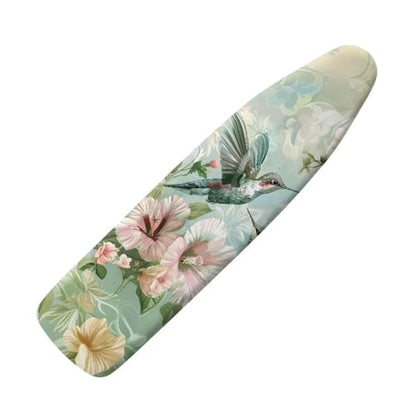 Flower Hummingbird Ironing Board Cover and Pad 15 x 54 Iron Board Protective Ironing Padded Cover Suitable for Standard Ironing Boards Padding Iron Sleeve with Elastic Edge Green - color: Hummingbird Flower 5