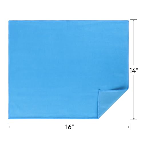 HOMEXCEL Glass Cleaning Cloths 6PK, Streak Free Towel for Windows, 14x16in - color: Blue, size: 14 x 16 Inch