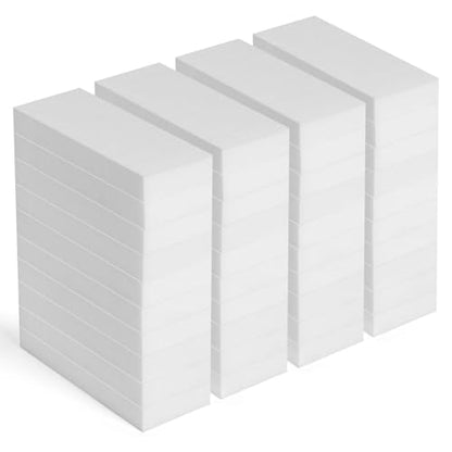 TRENDBOX Melamine Sponges Magic Cleaning Sponges Melamine Foam for Dishes Eraser Sponges for Kitchen (White, 6.3x2.4x0.7 Inch (Pack of 40)) - size: 40 Pack (6.3 x 2.4 x 0.7 inches each)