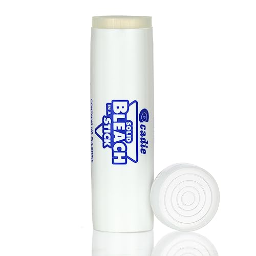 Solid Bleach in a Stick - Concentrated and Natural Stain Remover Solution for White Clothing - Pocket Bleaching Tube for Dirty Spots | Household and Travel Cleaner Essentials | By Cadie 1 Pack - size: 1 Count (Pack of 1)