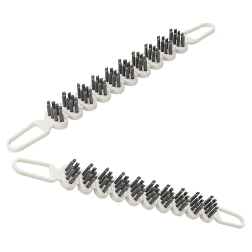 2pcs Bendable Crevice Cleaning Brush Set for Kitchen and Bathroom, Multi-use Metal Surface Scrubbers, Reusable Narrow Gap Brush for Corners and Hard-to-Reach Areas