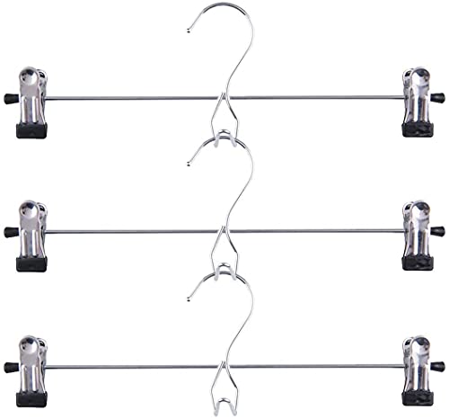 Tosnail 15 Pack Stackable Skirt Pants Clothes Hangers with Non-Slip Clips, Add-On Hangers, Cascading Hangers Space Saving Closet Organizer