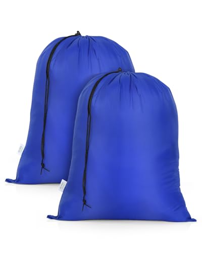 OTraki 2 Pack Small Laundry Bag 16x20 Inch Drawstring Laundry Wash Bag Dirty Clothes Laundry Sacks Organizer Machine Washable Delicate Bag Drying Do Not Exceed 176℉ Blue - size: 16x20 inch
