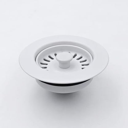 GZILA Garbage Disposal Drain Strainer and Stopper with Decorative Disposal Flange in White, Fit 3.5 Inch Standard Drain Hole - color: White