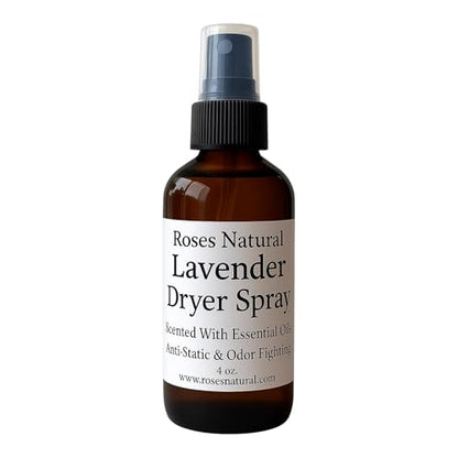 Natural Dryer Ball Spray, 4 oz, Patchouli, Lavender,Essential Oil Laundry Refresher, Fabric Freshener for Clothes, Linens & Wool, Anti-Static & Odor Neutralizer, Made in the USA (Lavender) - color: Lavender