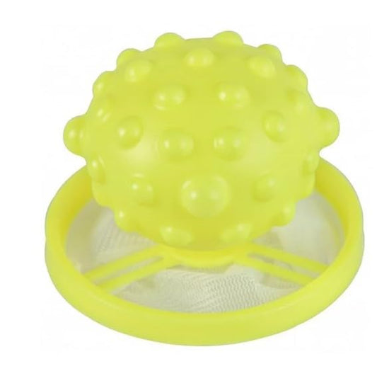 1Pc Yellow Pet Hair Remover for Laundry Reusable Hair Catcher,Pet Hair Remover Laundry， Laundry Float Trap Mesh Bag Washing Machine Hair Filter Washer Portable Hair Remover Washing Balls Lint Remover