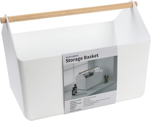BLUE GINKGO Storage Basket, Large 10.5L, White, Made in Korea - color: IVORY, size: Large