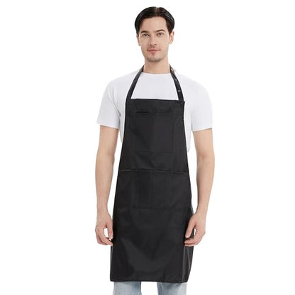 Hair Stylist Apron - Black - PVC Waterproof Salon Apron Hair Cutting - color: Black Apron - Pvc and Polyester