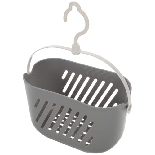 Baluue Hanging Shower Basket with Hook Bathroom Organizer Plastic Shower Caddy for Toiletries Cosmetics Cleaning Supplies 8.26 X 5.51 X 5.11 in Space-Saving Storage for Bathroom - color: Grey, size: 32.00X21.50X12.50CM