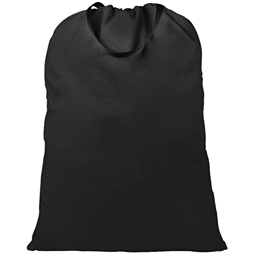 LOLOMLO Extra Large Canvas Laundry Bags with Handles & Drawstring Closure, Heavy Duty Tears Resistant Clothes Storage Travel Bags,25.5"x34",Black - color: Black