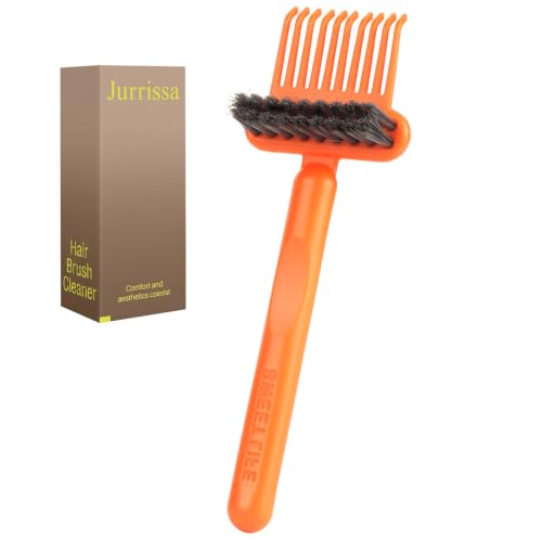 Hair Brush Comb Cleaning Tool Comb,2-in-1 Hair Brush Cleaner Tool, Portable Remover Rake for Removing Hair Dust, Home and Salon Use (Orange) - color: 1 Pack-Orange