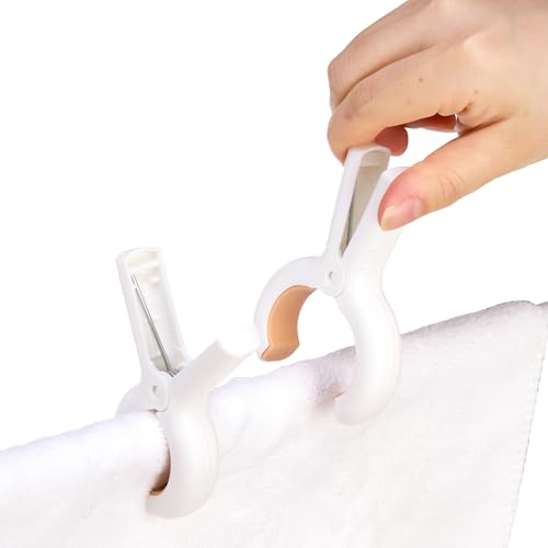 Frcctre 30 Pack Beach Towel Clips, Heavy-Duty Plastic Clothes Pins Quilt Drying Clips, Windproof Strong Grip Plastic Clothespins for Beach Towels, Blankets, Dry on Clothesline and Hanging Rack