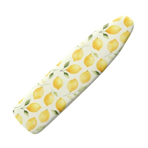 Lemon Extra Wide Ironing Board Cover and Pad with Elastic Edge - color: Lemon Print