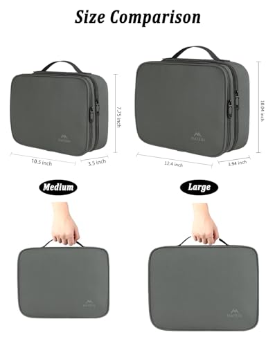 MATEIN Cord Organizer Bag, Travel Universal Cable Organizer Case, Grey - color: Grey, size: Medium