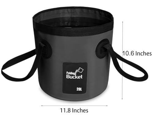 BANCHELLE 5 Gallon Collapsible Bucket with Handle for Indoor Outdoor