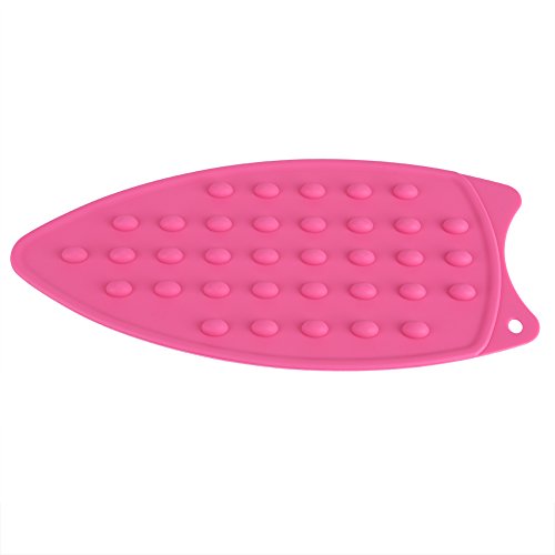 Silicone Rest Pad, Protective Surface for Mini Iron Pad Protection Ironing Rest (Rose red) - color: Rose Red