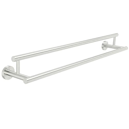 Alise Double Towel Bar,28" Towel Racks for Bathroom Wall Mounted,Nickel - color: Brushed Nickel, size: 28-Inch (2-Bars)