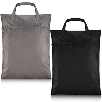 Oudain 2 Pcs Travel Laundry Bags Waterproof Dirty Clothes Bag, Black, Gray - color: Black, Gray