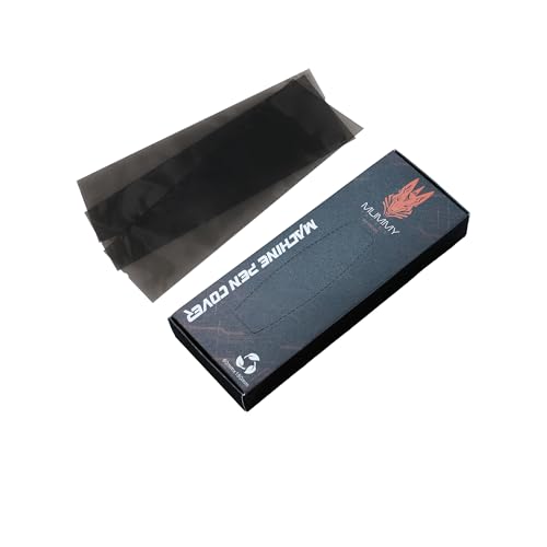 Mummy 300pcs Tattoo Machine Covers, Disposable Pen Bags, black - color: black