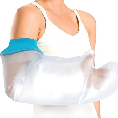 Cast Covers for Shower Arm – Waterproof Cast Cover Arm Adult, Comfortable Reusable Cast Protector for Shower Arm, Cast Bag – Ideal for Showering with Broken Arm, Bandages, After Surgery Wounds