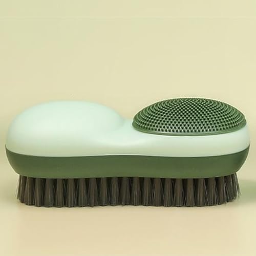 Two-Sided Laundry Stain Remover Brush, Green - color: Green