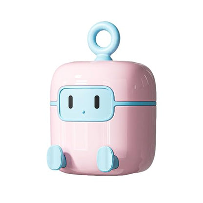 Reusable Mini Travel Lint-Roller, Extra Sticky Lint Rollers for Pet Hair - color: Pink Blue Robot