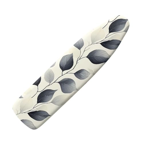 Ironing Board Cover and Pad with Hook and Loop Fasteners Dust-Proof Leaves Ironing Board Protector Replacement Home Decor - color: Leaves