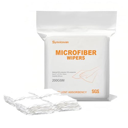 Microfiber Cloths 4"x4"(400 Pcs,200GSM)