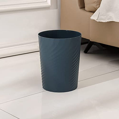 Plastic Small Bathroom Trash Can Wastebasket Garbage Can, Bluish Green - color: Dark Blue, size: 1.8 Gallon/1 Pack