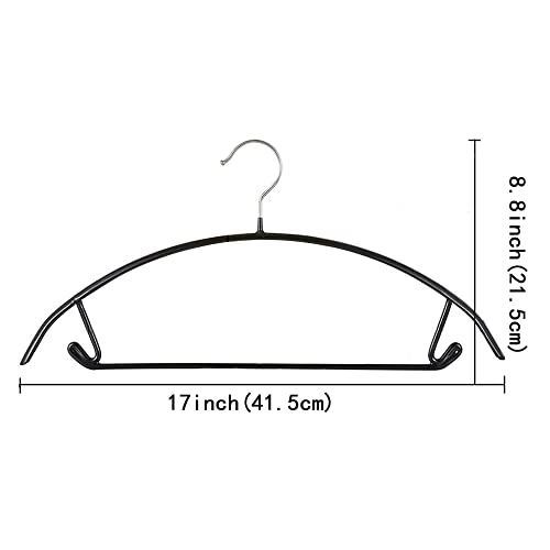 Premium PVC Coating Metal Hangers 40 Pack, Heavyduty, Non Slip Slimline, Suit Jacket T Shirt Hangers, Space Saving Clothes Hanger (Black) - color: Black