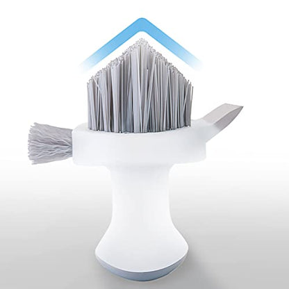 Grout and Corner Scrubber Brush with Scraper Tool 4-in-1, Stiff Bristles Crevice Floor Cleaner for Cleaning Bathroom Kitchen Wall Gap Cleaning Brush