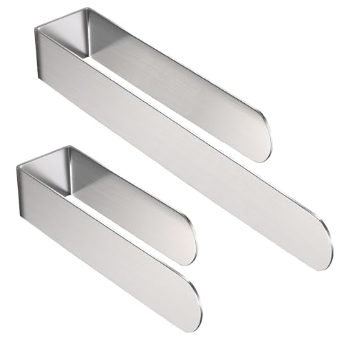 HUFEEOH Towel Bar Set, 2 Pack, Silver 8 and 14 Inch Towel Racks, U-Shaped - color: Silver, size: 2PC (8 Inch + 14 Inch)