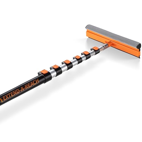 5-30 ft Window Washer Squeegee Kit with Extension Pole (36+ Foot Reach) - size: 30 Feet