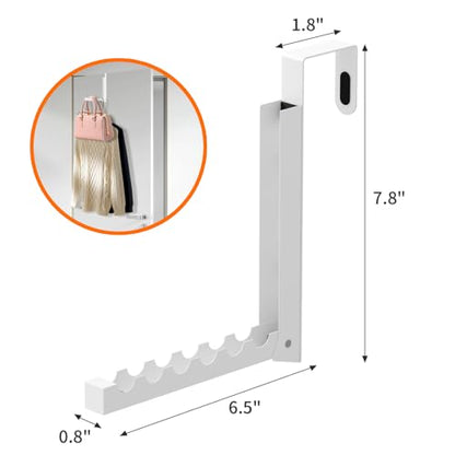 Folding Clothes Drying Rack for Indoor Laundry Room,2 Pack Over The Door Hanger with 6 Groves,Foldable Portable Clothing Hanger Hook Collapsible
