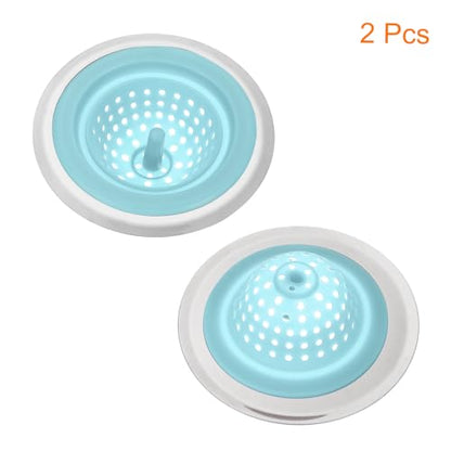 uxcell Silicone Sink Strainer, 2Pcs Kitchen Sink Drain Strainer Blue - color: Blue