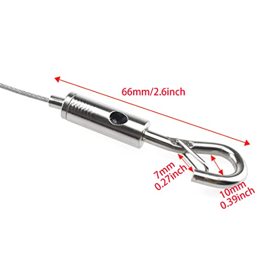 SDTC Tech 4-Pack Stainless Steel Wire Rope with Adjustable Hooks