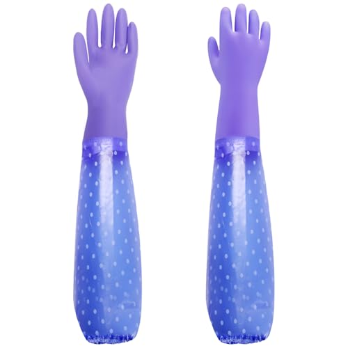 XANGNIER Long Gloves for Cleaning Bathroom,Elbow Length,1 Pair - color: 1 Pair