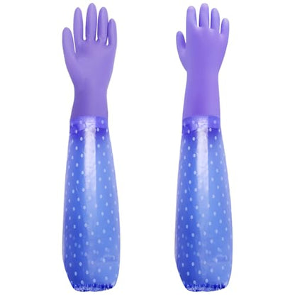 XANGNIER Long Gloves for Cleaning Bathroom,Elbow Length,1 Pair - color: 1 Pair