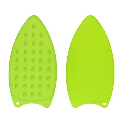 HARFINGTON 2pcs Silicone Iron Rest Pad, Multipurpose Iron Hot Resistant Mat Iron Rest Plate for Ironing Board Hot Heat Resistant Steam Compact Mat, Green - color: Green