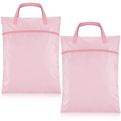 Oudain 2 Pcs Travel Laundry Bags Waterproof Dirty Clothes Bag, Pink - color: Pink