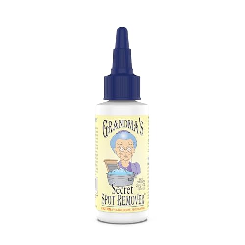 Grandma's Secret Spot Remover - Chlorine, Bleach and Toxin-Free Fabric Stain Remover for Clothes - Removes Oil, Paint, Blood and Pet Stains – 2 Ounce, 6 Pack - size: 2.00 Fl Oz (Pack of 6), style: Spot Remover