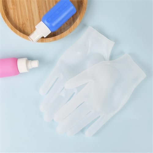 vodvob reusable silicone gloves, finger protectors for epoxy resin casting DIY crafts, household cleaning gloves - color: White
